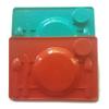 Multipack - Set of 2 Children's Compartment Food Trays with Flatware - Red/Teal view 3