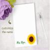 Personalized Yellow Sunflower Notepad 50 Note Sheets | Precious Papers view 2
