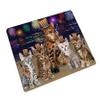 4th of July Independence Day Firework Bengal Cats Large Refrigerator/Dishwasher Magnet RMAG72570 (8.7" x 11.5") view 1