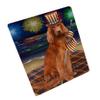 4th of July Independence Day Firework Irish Setter Dog Large Refrigerator/Dishwasher Magnet RMAG72798 (8.7" x 11.5") view 1