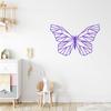 Vinyl Wall Art Decal - Geometric Butterfly Outline - 23" x 36" - Home Decor Sticker Decals - Living Room Bedroom Nursery Playroom (23" x 36", Purple) view 2