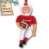 3D Football Ornaments for Christmas Tree - Personalized Christmas Ornaments for Kids Football Ornament 2025 - Unique Sports Ornament for Teens, Players, Coach & Team Male Red Jersey with Number view 1