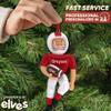 3D Football Ornaments for Christmas Tree - Personalized Christmas Ornaments for Kids Football Ornament 2025 - Unique Sports Ornament for Teens, Players, Coach & Team Male Red Jersey with Number view 2