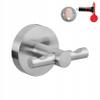 tesa Moon Towel Hook, Chromed Stainless Steel - Bathroom Hook for Wall mounting Without Drilling, Including Adhesive Solution - 53 mm x 65 mm x 50 mm view 1