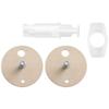 tesa Replacement Adapter Set BK43-2 - 2 x Self-Adhesive, Drill-Free Adapter with Power.Kit Technology for Bathroom Accessories - with Metal Plate and Tube Glue - 34 mm x 16 mm, Bolt Length: 12 mm view 1