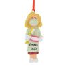 3D Dental Ornaments for Christmas Tree 2025 - Dentist Christmas Ornament - Braces Ornament 2025 Dental Hygienist Ornaments Lost Tooth Fairy Doctor Assistant Medical Orthodontist Green Lab Coat Blonde view 1