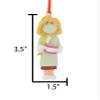 3D Dental Ornaments for Christmas Tree 2025 - Dentist Christmas Ornament - Braces Ornament 2025 Dental Hygienist Ornaments Lost Tooth Fairy Doctor Assistant Medical Orthodontist Green Lab Coat Blonde view 3