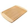 BambooMN Heavy Duty Premium Bamboo Two-Toned Cutting Board w/Hanging Hole - 17.25" x 11.75" x 0.75" - Grooved/Flat - 1 Piece view 2