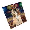 4th of July Independence Day Firework Afghan Hound Dog Large Refrigerator/Dishwasher Magnet RMAG72450 (8.7" x 11.5") view 1
