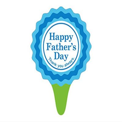 Cotta 70037 Father's Day Picks, Flower Shape, Blue, Green, 1.1 x 1.5 inches (2.8 x 3.8 cm), Pack of 100