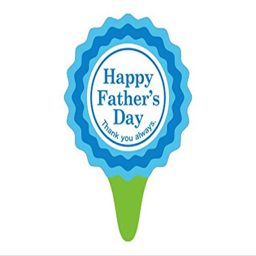 Cotta 70037 Father's Day Picks, Flower Shape, Blue, Green, 1.1 x 1.5 inches (2.8 x 3.8 cm), Pack of 100