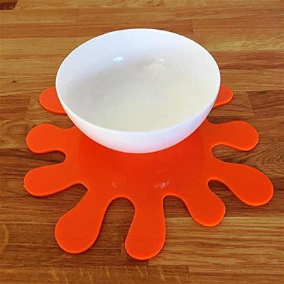 Super Cool Creations Splash Placemat Set, Orange - Large - 4 Placemats