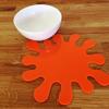 Super Cool Creations Splash Placemat Set, Orange - Large - 4 Placemats view 3