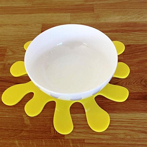 Super Cool Creations Splash Placemat Set, Yellow - Large - 8 Placemats