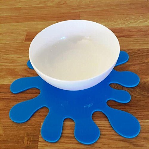 Super Cool Creations Splash Placemat Set, Bright Blue - Large - 6 Placemats