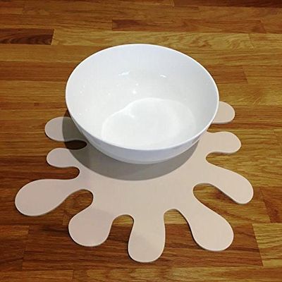Super Cool Creations Splash Placemat Set, Latte - Large - 4 Placemats