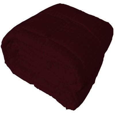RBS Bedding's 650 Thread Count 1pc Comforter (100 GSM Microfiber Fill Box Stitched) Emperor Size(92 x 116 inches), Wine Stripe 100% Egyptian Cotton