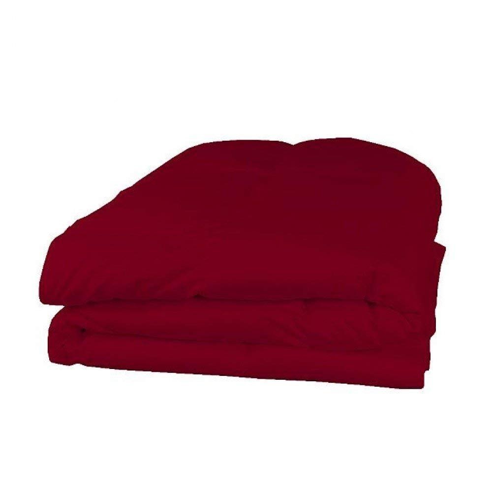 RBS Bedding's 650 Thread Count 1pc Comforter (100 GSM Microfiber Fill Box Stitched) Twin Extra Long Bed Size(64 x 86 inches), Burgundy Solid 100% Egyptian Cotton