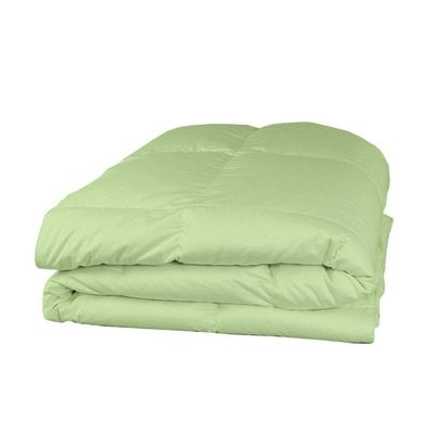 RBS Bedding's 650 Thread Count 1pc Comforter (100 GSM Microfiber Fill Box Stitched) California King Size(90 x 100 inches), Sage Solid 100% Egyptian Cotton