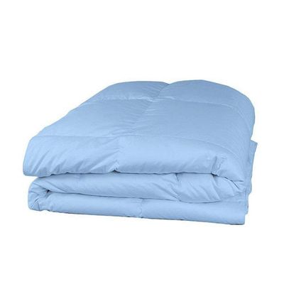 RBS Bedding's 650 Thread Count 1pc Comforter (100 GSM Microfiber Fill Box Stitched) Hospital Twin Size(64 x 86 inches), Light Blue Solid 100% Egyptian Cotton