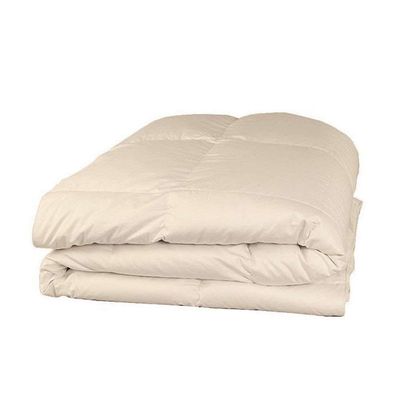 RBS Bedding's 650 Thread Count 1pc Comforter (100 GSM Microfiber Fill Box Stitched) California King Size(90 x 100 inches), Ivory Solid 100% Egyptian Cotton