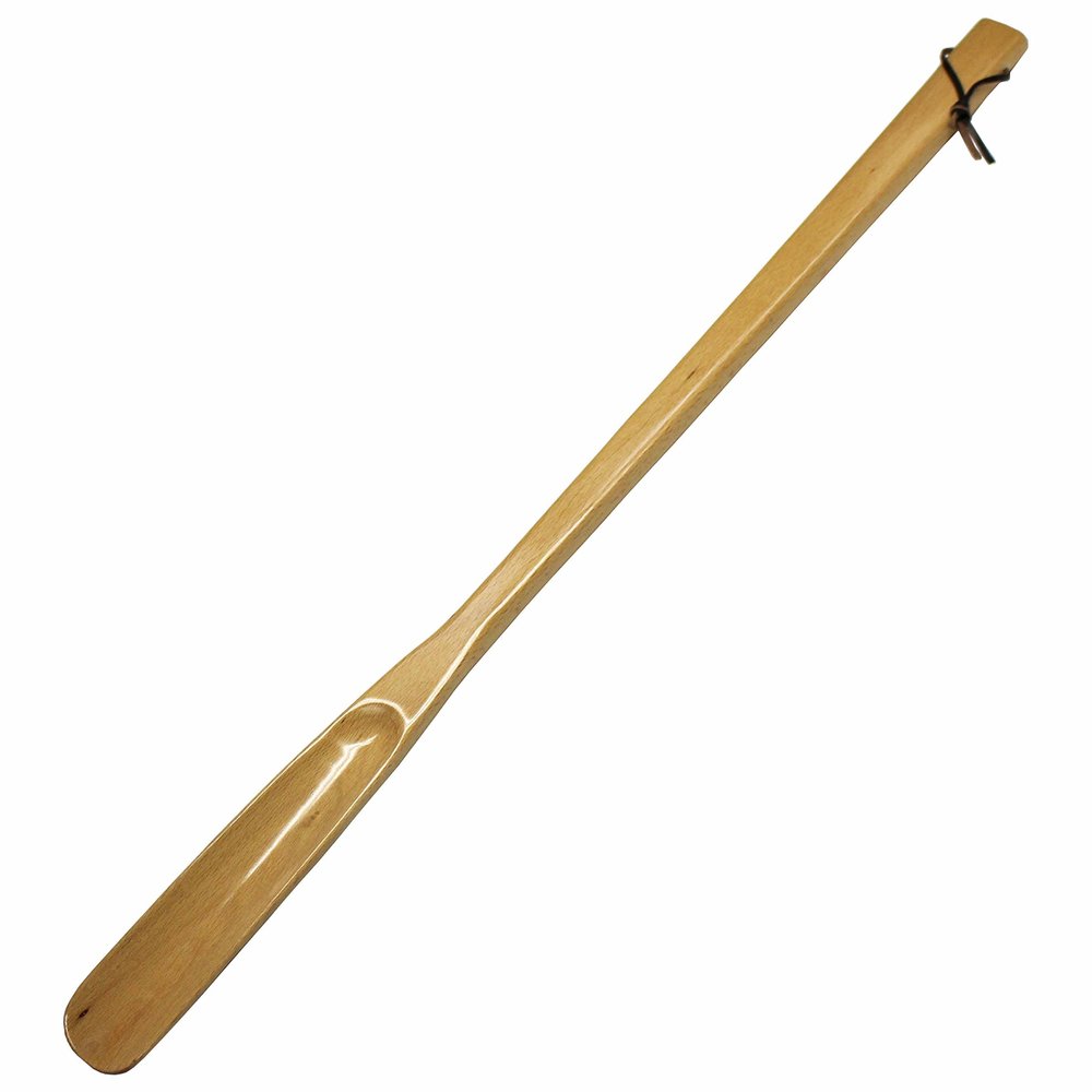 Kondo Wooden Shoehorn, Stylish, Natural Wood, Beech Wood, Long, 25.2 inches (64 cm), Hanging, Stable, Horizontal Loop Specifications