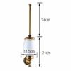 Antique Brass WC Toilet Cleaning Brush + Wall Mounted Holder with Ceramics Cup view 4