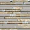 TDSSG-01 Metal Foil Glass with Stainless Steel Mosaic Tile Sheet-Kitchen and Bath backsplash Wall Tile (1 Sheet) view 2