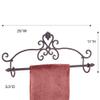 Touch of Class Aldabella Scroll Wall Mount Towel Bar - Metal - Tuscan Slate Finish - 24 Inch Wide Rack for Bathroom, En Suite, Kitchen, Bar, Restaurant - Decor for Organization & Ease view 3