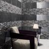 TDSSG-08 Black Grey Foil Glass with White Crystal and Black Glass Mosaic Tile Sheet-Kitchen and Bath backsplash Wall Tile (1 Sheet) view 2