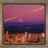 2017 Great Solar Eclipse Over Portland, Oregon Rustic Metal Print on Reclaimed Barn Wood from Photograph by Steve Terrill 17" x 23" view 1