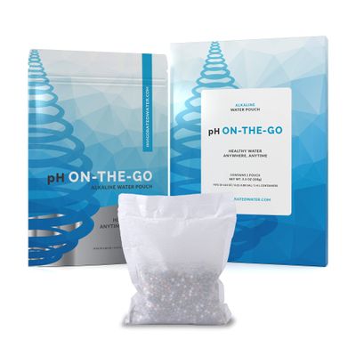 Invigorated Water pH ON-The-GO Alkaline Water Filter Pouch- Portable Alkaline Water Filtration System for Your Bottle, Pitcher, Jug, Container - High pH Water - Long-Life 105 Gallon/400 Litre (1-Pack)