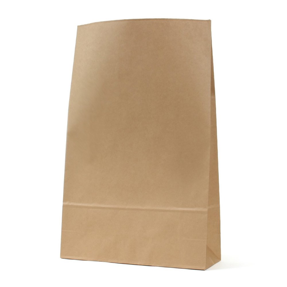 Pack Takeyama XZT50545 Paper Bags, Gusset, Square Bottom Bags, H45, Unbleached, 50 Sheets