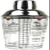 14 oz Recipe Glass Cocktail Shaker With Jigger & Strainer Top - Includes 6 Cocktail Drink Recipes (Wine Theme) view 2