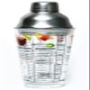 14 oz Recipe Glass Cocktail Shaker With Strainer Top - Includes 6 Cocktail Drink Recipes (Vodka Theme) view 2