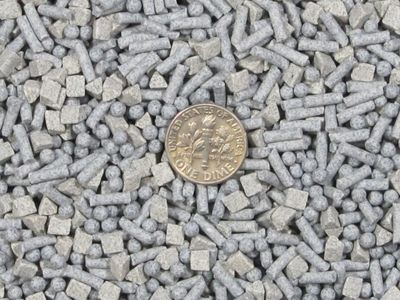 5 Lb. 4 mm X 4 mm Triangles, 3mm Spheres, 2.5 X 8 mm Pins Abrasive Fast Cutting Ceramic Porcelain Tumbling Tumbler Tumble Media