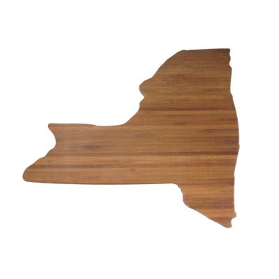 BambooMN New York Silhouette Bamboo Serving and Cutting Board - 10 Units - 11.25" x 9.25" x 0.6"