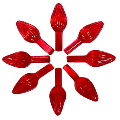National Artcraft Small Twist-Style Ceramic Tree Light Ornaments - 144/Pack (Red)