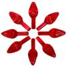National Artcraft Small Twist-Style Ceramic Tree Light Ornaments - 144/Pack (Red) view 1