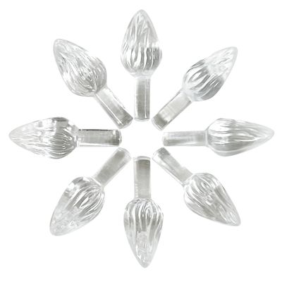 National Artcraft Small Twist-Style Ceramic Tree Light Ornaments - 144/Pack (Crystal)
