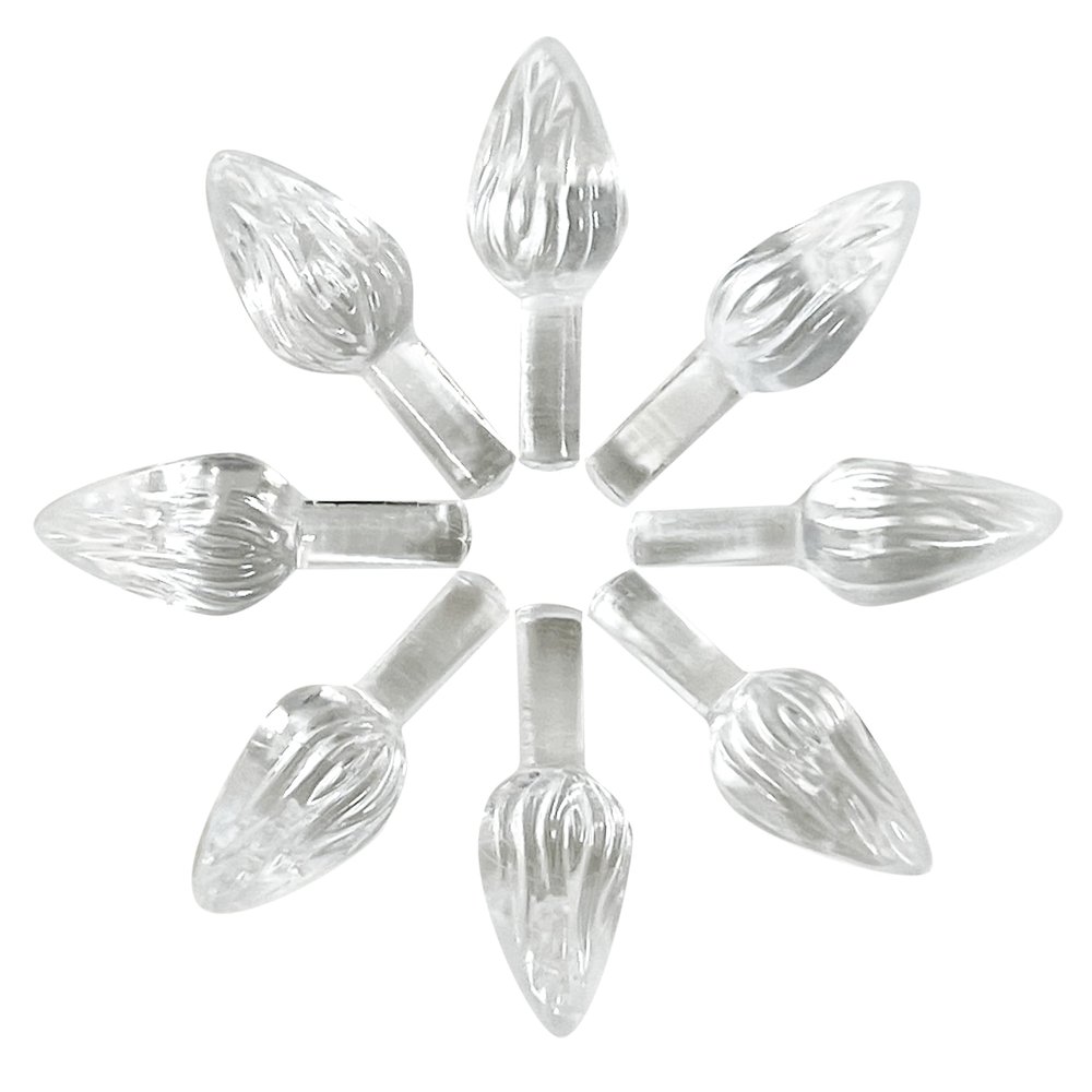National Artcraft Small Twist-Style Ceramic Tree Light Ornaments - 144/Pack (Crystal)