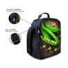 ANYFOCUS 3D Airplane Print Kids Lunch Bag Durable Insulated Lunchbox Small Black Lunch Box for Children Boys Girls Customized Cooler Bag with Adjustable Shoulder Strap view 3