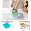 Salad Cutter Bowl Food Grade ABS Plastic Vegetable and Fruit Chopper Bowl with Bonus A Fruit Plate and A Vegetable Peeler Blue view 1