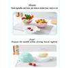Salad Cutter Bowl Food Grade ABS Plastic Vegetable and Fruit Chopper Bowl with Bonus A Fruit Plate and A Vegetable Peeler Blue view 2