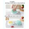 Salad Cutter Bowl Food Grade ABS Plastic Vegetable and Fruit Chopper Bowl with Bonus A Fruit Plate and A Vegetable Peeler Blue view 3