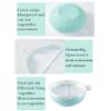 Salad Cutter Bowl Food Grade ABS Plastic Vegetable and Fruit Chopper Bowl with Bonus A Fruit Plate and A Vegetable Peeler Blue view 4