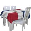Dominican Republic Flag Polyester Tablecloth Table Cover for Dinner Party Picnic Kitchen Home Decor, Multi view 4