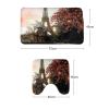 Amagical Grey Eiffel Paris Tower 3 Piece Bathroom Mat Set Shower Curtain Cityscape Red Flower Pattern Bath Mat Contour Mat Shower Curtain with 12 Hooks view 3