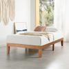 Mellow Naturalista Classic 12-Inch Solid Wood Platform Bed | Wooden Slats, No Box Spring Needed, Easy Assembly | Twin, Natural Pine view 1