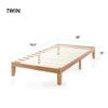 Mellow Naturalista Classic 12-Inch Solid Wood Platform Bed | Wooden Slats, No Box Spring Needed, Easy Assembly | Twin, Natural Pine view 2
